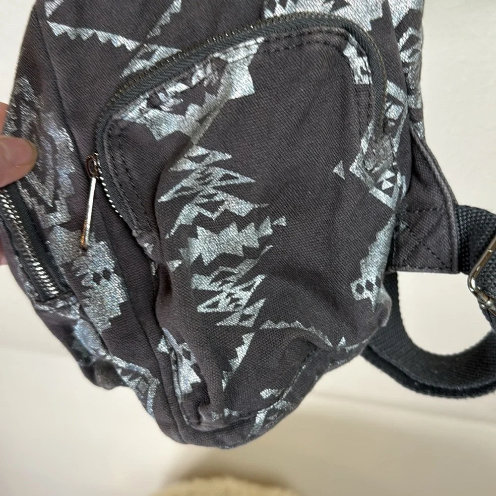 PINK Victorias Secret Gray and metallic Silver Women’s Backpack